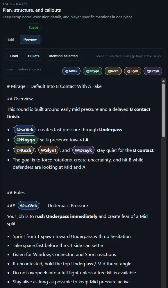 PlaybookFlow notes panel product preview