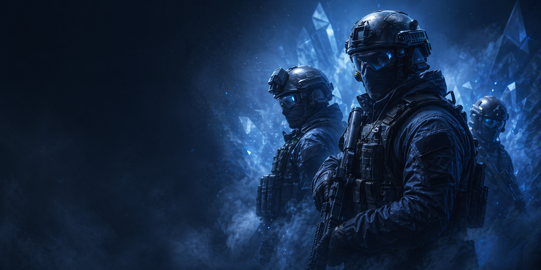Counter-Strike inspired tactical workspace hero illustration